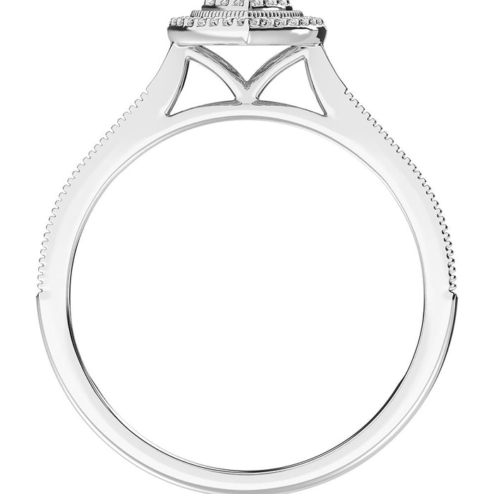 10K White Gold 1/5 Ct.Tw. Diamond Promise Ring