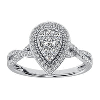 Thumbnail for 14K White Gold 1/2 Ct.Tw. Diamond Pear Shape Engagement Ring