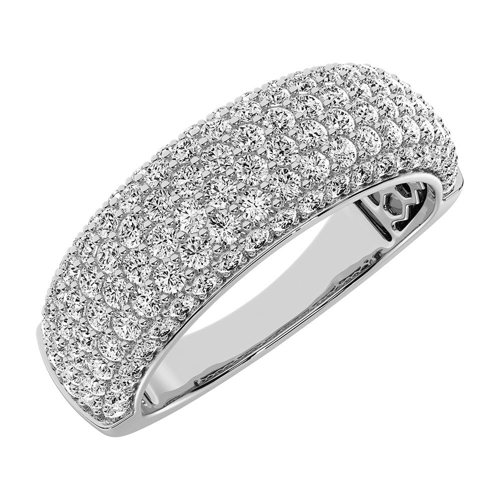 14K White Gold 1 Ct.Tw. Diamond Pave Set Fashion Band