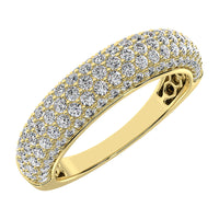 Thumbnail for 14K Yellow Gold 3/4 Ct.Tw. Diamond Pave Set Fashion Band