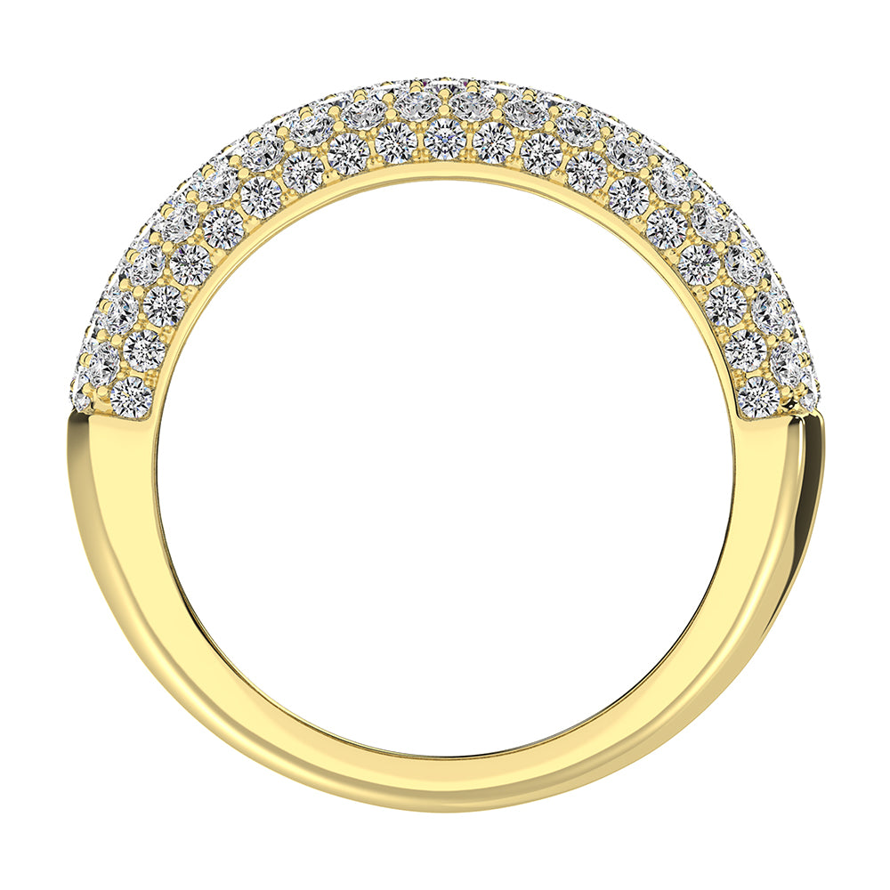 14K Yellow Gold 1 5/8 Ct.Tw. Diamond Pave Set Fashion Band