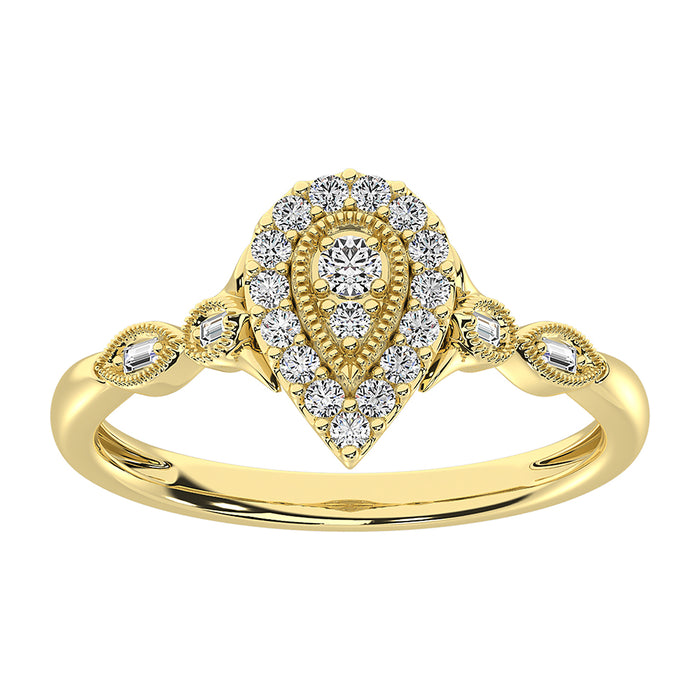 10K Yellow Gold 1/4 Ct.Tw. Diamond Promise Ring