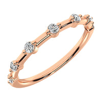 Thumbnail for 14K Rose Gold 1/10 Ct.Tw. Diamond Stack Bands