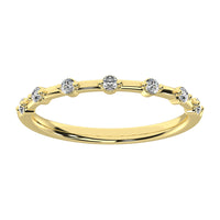 Thumbnail for 14K Yellow Gold 1/10 Ct.Tw. Diamond Stack Bands