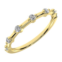 Thumbnail for 14K Yellow Gold 1/10 Ct.Tw. Diamond Stack Bands