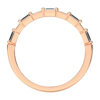 Thumbnail for 14K Rose Gold 1/10 Ct.Tw. Diamond Baguette Stack Bands