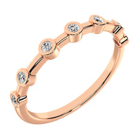 Thumbnail for 14K Rose Gold 1/10 Ct.Tw. Diamond Stack Bands