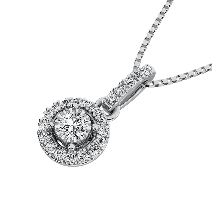 10K White Gold 1/10 Ct.Tw. Diamond Fashion Pendant