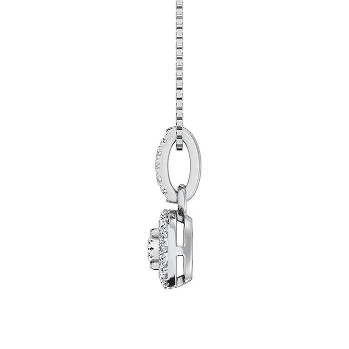 10K White Gold 1/10 Ct.Tw. Diamond Fashion Pendant