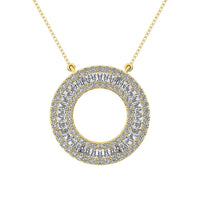 Thumbnail for 14K Yellow Gold 1/2 Ct.Tw. Open Circel Fashion Necklace