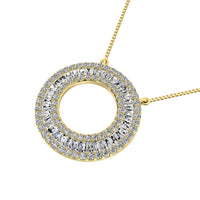 Thumbnail for 14K Yellow Gold 1/2 Ct.Tw. Open Circel Fashion Necklace