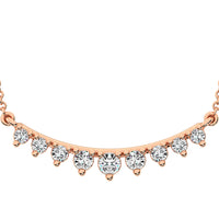Thumbnail for 10K Rose Gold 1/5 Ct.Tw. Diamond Round Fashion Necklace