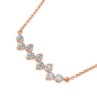 Thumbnail for 10K Rose Gold 1/4 Ct.Tw. Diamond Round Fashion Necklace