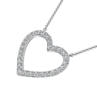 Thumbnail for 10K White Gold 1/4 Ct.Tw. Diamond Heart Necklace