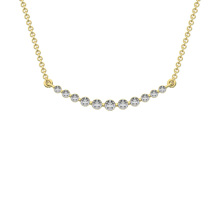 14K Yellow Gold 1/2 Ct.Tw. Diamond Fashion Necklace
