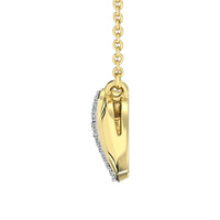 Thumbnail for 10K Yellow Gold 1/20 Ct.Tw. Diamond Infinity Pendant With Heart