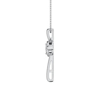 Thumbnail for Sterling Silver 1/50 Ct.Tw. Diamond Cross with Heart Necklace