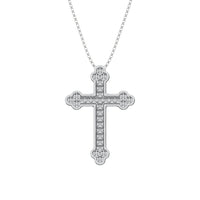 Thumbnail for 14K White Gold 1/5 Ct.Tw. Diamond Cross Pendant