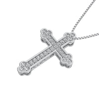Thumbnail for 14K White Gold 1/5 Ct.Tw. Diamond Cross Pendant