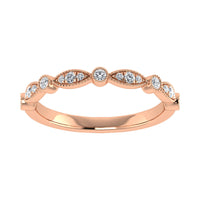 Thumbnail for Diamond 1/6 Ct.Tw. Stack Band in 10K Rose Gold