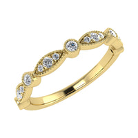 Thumbnail for Diamond 1/6 Ct.Tw. Stack Band in 10K Yellow Gold