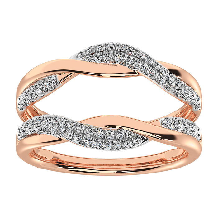 10K Rose Gold 1/2 Ct.Tw. Diamond Guard Ring