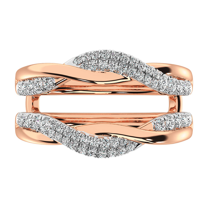 10K Rose Gold 1/2 Ct.Tw. Diamond Guard Ring