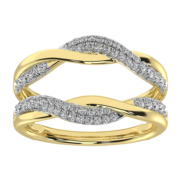 10K Yellow Gold 1/2 Ct.Tw. Diamond Guard Ring