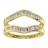 Thumbnail for 14K Yellow Gold 1/2 Ct.Tw. Diamond Round and Baguette Guard Ring