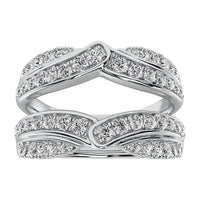 Thumbnail for 14K White Gold 3/4 Ct.Tw. Diamond Chevron Guard Ring