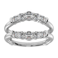 Thumbnail for 14K White Gold 1 Ct.Tw. Diamond Chevron Guard Ring