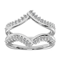 Thumbnail for 14K White Gold 1/2 Ct.Tw. Diamond Chevron Guard Ring