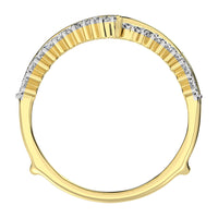 Thumbnail for 14K Yellow Gold 1/2 Ct.Tw. Diamond Chevron Guard Ring  With White Gold Touch
