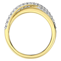 Thumbnail for 14K Yellow Gold 1/2 Ct.Tw. Diamond Crossover Ring