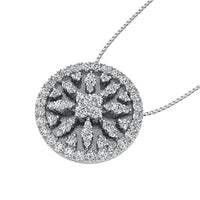 Thumbnail for 14K White Gold 1 Ct.Tw. Diamond Disc Fashion Pendant