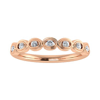 Thumbnail for Diamond 1/6 Ct.Tw. Stack Band in 10K Rose Gold