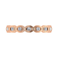 Thumbnail for Diamond 1/6 Ct.Tw. Stack Band in 10K Rose Gold