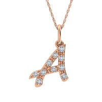 Thumbnail for Diamond 1/8 Ct.Tw. Letter A Pendant in 10K Yellow Gold