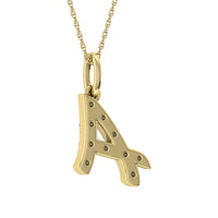 Thumbnail for Diamond 1/8 Ct.Tw. Letter A Pendant in 10K Yellow Gold