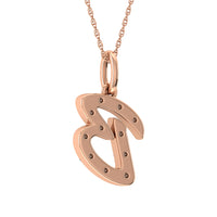 Thumbnail for Diamond 1/8 Ct.Tw. Letter B Pendant in 10K Rose Gold