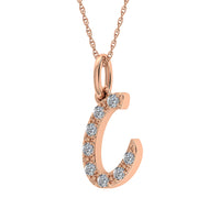 Thumbnail for Diamond 1/8 Ct.Tw. Letter C Pendant in 10K Rose Gold