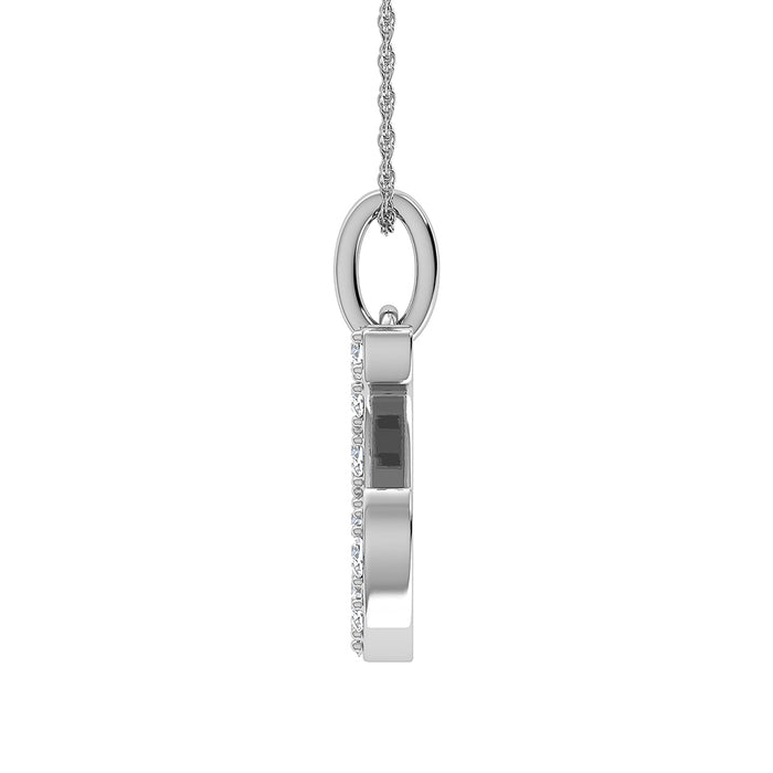 Diamond 1/8 Ct.Tw. Letter C Pendant in 10K White Gold