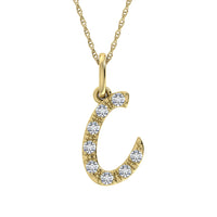 Thumbnail for Diamond 1/8 Ct.Tw. Letter C Pendant in 10K Yellow Gold