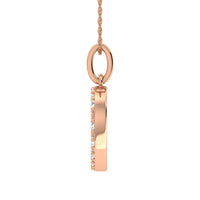 Thumbnail for Diamond 1/8 Ct.Tw. Letter D Pendant in 10K Rose Gold
