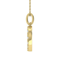 Thumbnail for Diamond 1/8 Ct.Tw. Letter D Pendant in 10K Yellow Gold