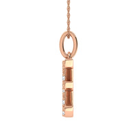 Thumbnail for Diamond 1/8 Ct.Tw. Letter E Pendant in 10K Rose Gold