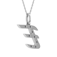 Thumbnail for Diamond 1/8 Ct.Tw. Letter E Pendant in 10K White Gold