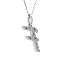 Thumbnail for Diamond 1/8 Ct.Tw. Letter F Pendant in 10K White Gold