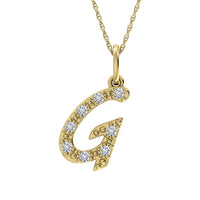 Thumbnail for Diamond 1/8 Ct.Tw. Letter G Pendant in 10K Yellow Gold