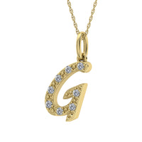 Thumbnail for Diamond 1/8 Ct.Tw. Letter G Pendant in 10K Yellow Gold